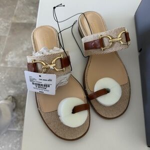 Liz Claiborne LC Argent Natural-Whiskey Sandals | Size 6M | NWT